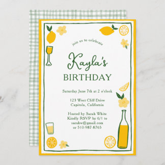 Limoncello Lemonade Lemons CUSTOM BIRTHDAY PARTY Einladung
