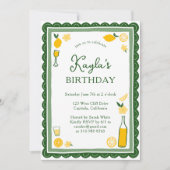 Limoncello Lemonade Lemons CUSTOM BIRTHDAY PARTY Einladung (Vorderseite)