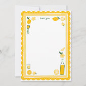 Limoncello Lemonade Lemons CUSTOM Brautparty Dankeskarte (Vorderseite)