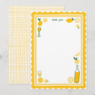 Limoncello Lemonade Lemons CUSTOM Brautparty Dankeskarte
