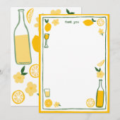 Limoncello Lemonade Lemons CUSTOM Brautparty Dankeskarte (Vorne/Hinten)