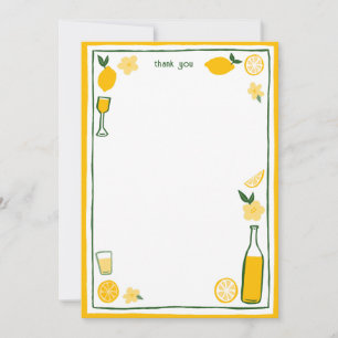 Limoncello Lemonade Lemons CUSTOM Brautparty Dankeskarte