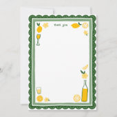 Limoncello Lemonade Lemons CUSTOM Brautparty Dankeskarte (Vorderseite)