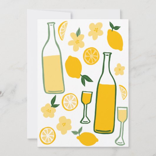 Limoncello Lemonade Lemons CUSTOM Brautparty Dankeskarte (Rückseite)