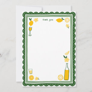 Limoncello Lemonade Lemons CUSTOM Brautparty Dankeskarte