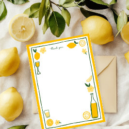 Limoncello Lemonade Lemons CUSTOM Personalisiert Dankeskarte