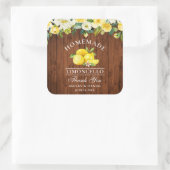 Limoncello-Lemons-Hochzeit Quadratischer Aufkleber (Tasche)