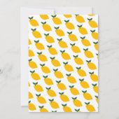 Limoncello Limonade Zitronen INDIVIDUELLER Geburts Dankeskarte (Rückseite)