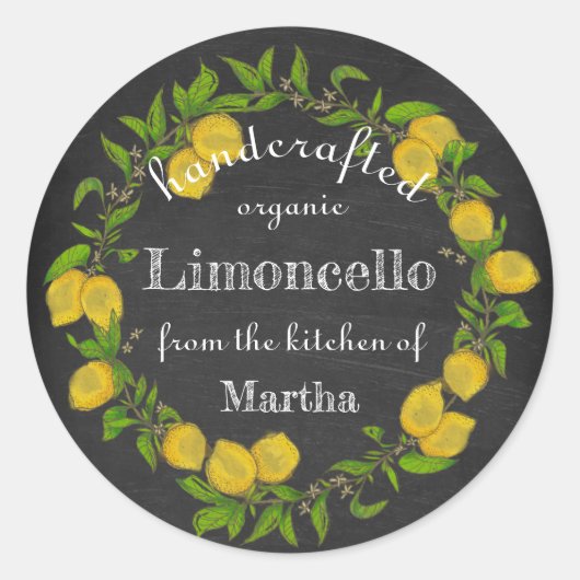 Limoncello-Limoncello Runder Aufkleber (Vorderseite)