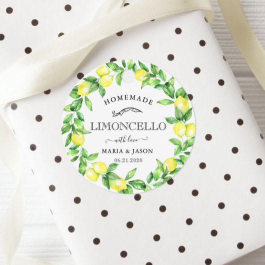Limoncello Monogram Favor Classic Geschenkanhänger