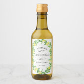 Limoncello Monogram Fevor Mini-Flaschenetikett Weinetikett (Vorderseite)