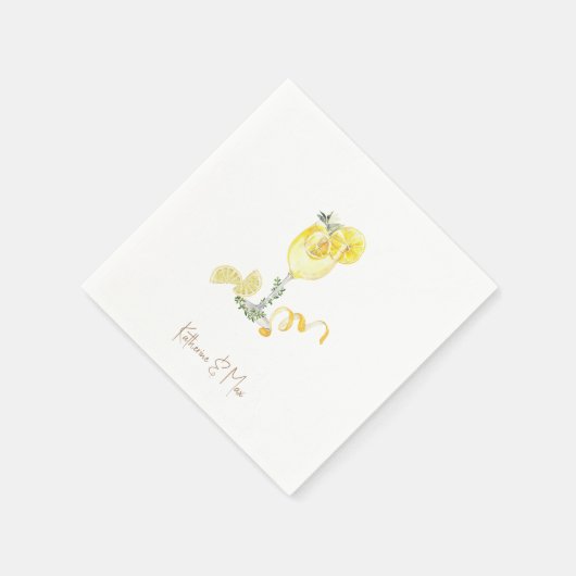 Limoncello Personalisiert Serviette (Ecke)