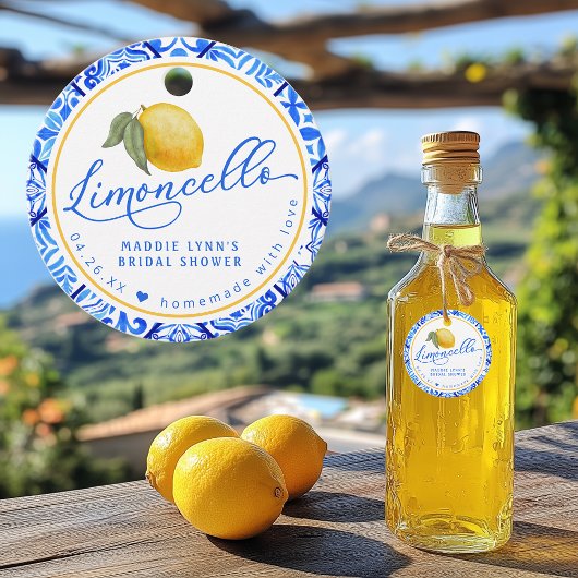 Limoncello Personalisiertes Brautparty Gefälte Tag Geschenkanhänger