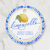 Limoncello Personalisiertes Brautparty Gefälte Tag Geschenkanhänger (Vorderseite)