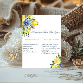 Limoncello Pritzer Recipe Brautparty Fevor Card Sockelschild