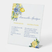 Limoncello Pritzer Recipe Brautparty Fevor Card Sockelschild (Vorderseite)