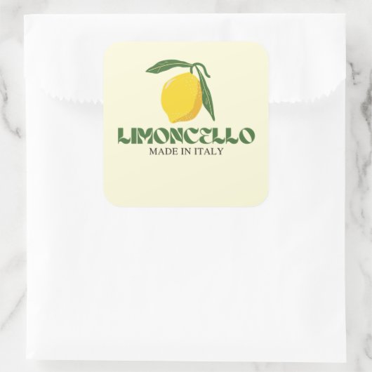 Limoncello Quadratischer Aufkleber (Tasche)