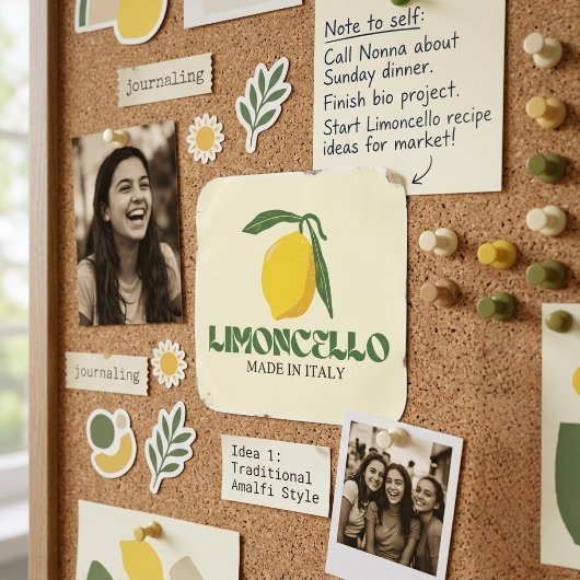 Limoncello Quadratischer Aufkleber