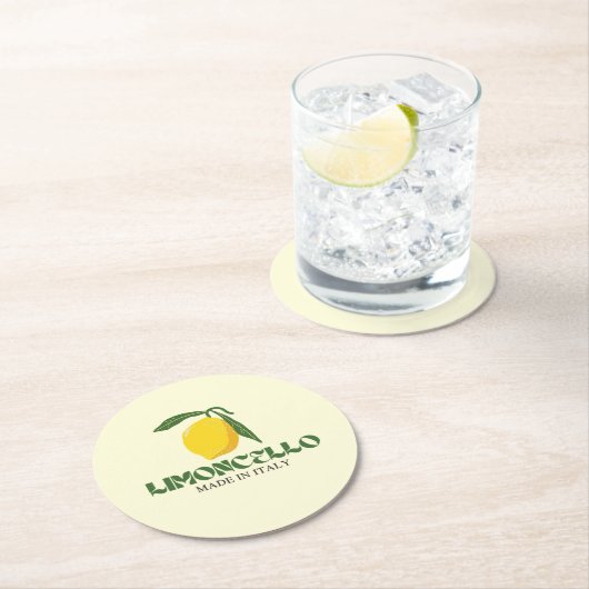 Limoncello Runder Pappuntersetzer (Vor Ort)
