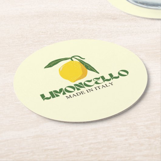 Limoncello Runder Pappuntersetzer (Angewinkelt)