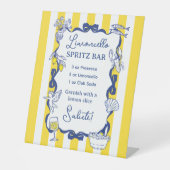 Limoncello Spritz Bar Yellow Stripe La Dolce Vita Sockelschild (Vorderseite)