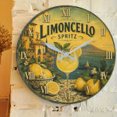 Limoncello Spritz Große Wanduhr