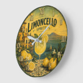 Limoncello Spritz Große Wanduhr (Winkel)
