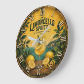 Limoncello Spritz Italian Große Wanduhr (Winkel)