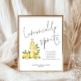 Limoncello Spritz Recipe Lemon Brautparty Poster