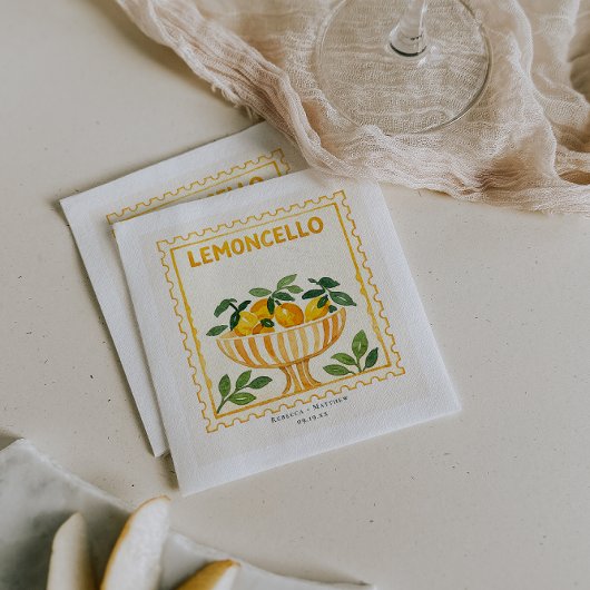Limoncello Stamp | Italian Wedding Bar Serviette