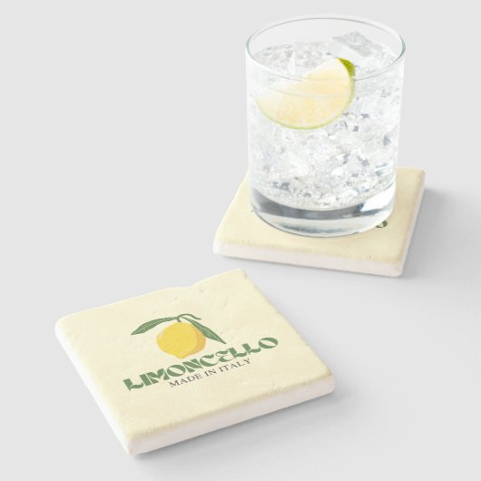Limoncello Steinuntersetzer (Seitenansicht)
