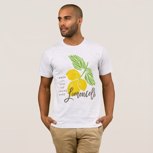 Limoncello T-Shirt, wenn das Leben Ihnen Zitronen  T-Shirt (Vorne ganz)