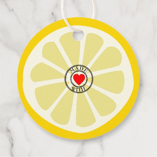 Limoncello Trendy Lemon Slice für Flaschen Geschenkanhänger (Rückseite)