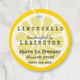 Limoncello Trendy Lemon Slice für Flaschen Geschenkanhänger