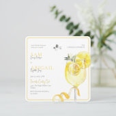 Limoncello Tropicale Probeessen Quadrat Einladung (Stehend Vorderseite)