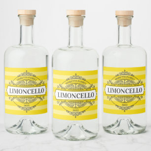Limoncello Vintage-Abzeichen-Etikett Alkoholflaschenetikett