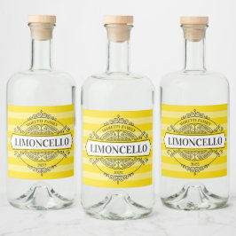 Limoncello Vintages Abzeichen Alkoholflaschenetikett