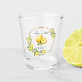 limoncello watercolor lemon wedding summer chic schnapsglas