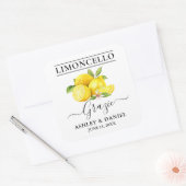 Limoncello Wedding Grazie Quadratischer Aufkleber (Umschlag)