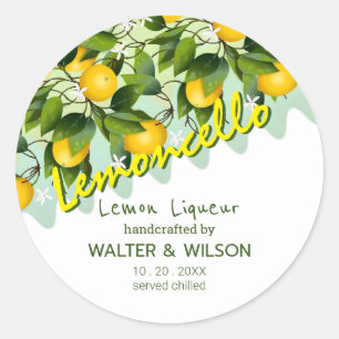 Limoncello Zitronenfrucht Runder Aufkleber
