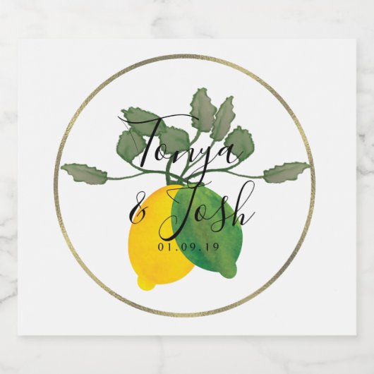 Limoncillo Limon Lemon Alkoholflaschenetikett (Einzelnes Label)