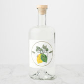 Limoncillo Limon Lemon Alkoholflaschenetikett (Vorderseite)