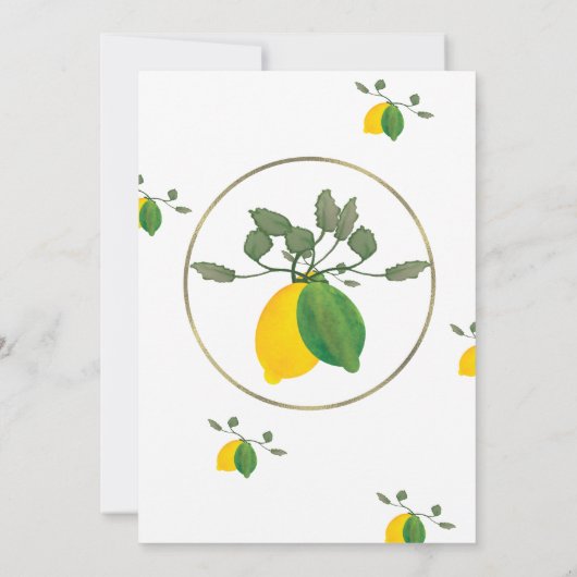 Limoncillo Limon Lemon Brautparty B Einladung (Rückseite)