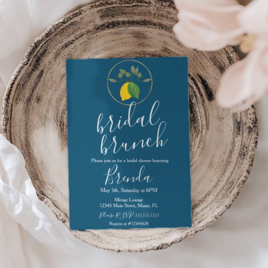 Limoncillo Limon Lemon Brautparty B Einladung