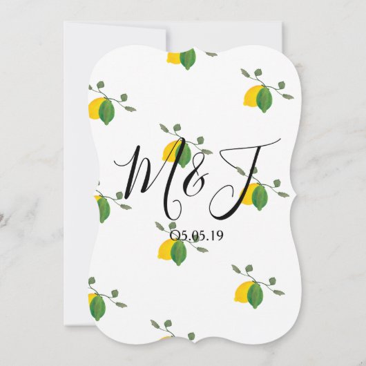 Limoncillo Limon Lemon Einladung (Rückseite)