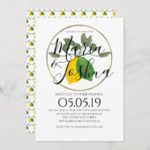 Limoncillo Limon Lemon Wedding Einladung (Vorne/Hinten)