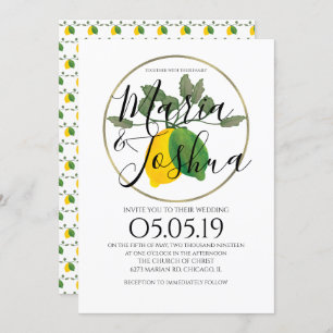 Limoncillo Limon Lemon Wedding Einladung