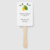 Limoncillo Watercolor Lemon Limon Fächer (Rückseite)