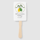 Limoncillo Watercolor Lemon Limon Fächer (Vorderseite)