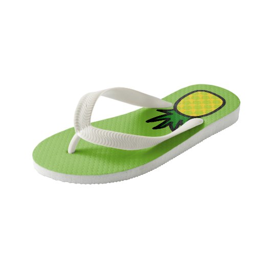 Limone Ananas-Flip-Flops Kinderbadesandalen (Schrägansicht)